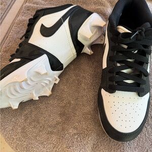 Nike Black and White Football Cleats